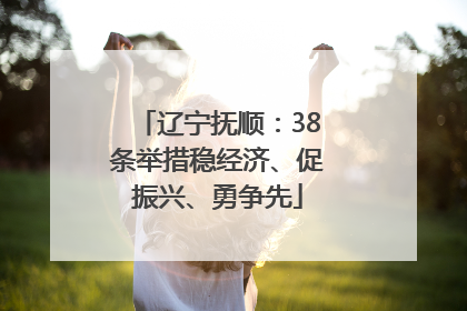 辽宁抚顺：38条举措稳经济、促振兴、勇争先