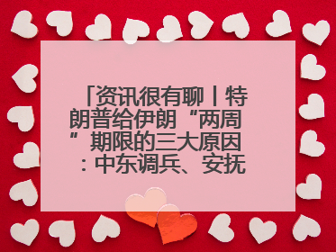 资讯很有聊丨特朗普给伊朗“两周”期限的三大原因：中东调兵、安抚国内、个人习惯