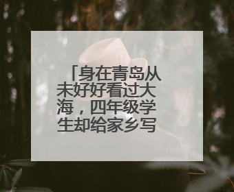 身在青岛从未好好看过大海，四年级学生却给家乡写下温暖诗句