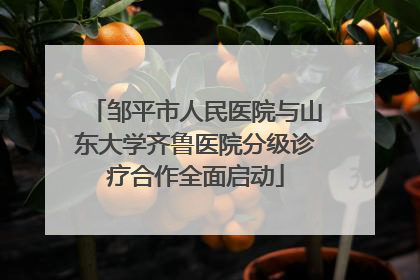 邹平市人民医院与山东大学齐鲁医院分级诊疗合作全面启动