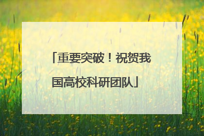 重要突破！祝贺我国高校科研团队