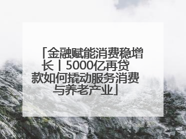 金融赋能消费稳增长丨5000亿再贷款如何撬动服务消费与养老产业