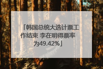 韩国总统大选计票工作结束 李在明得票率为49.42%