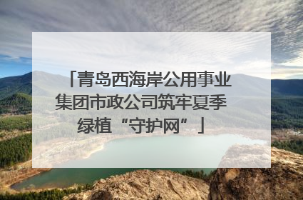 青岛西海岸公用事业集团市政公司筑牢夏季绿植“守护网”