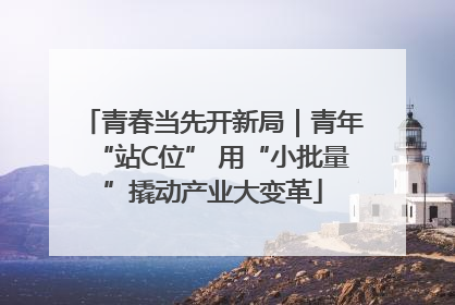 青春当先开新局｜青年“站C位” 用“小批量”撬动产业大变革