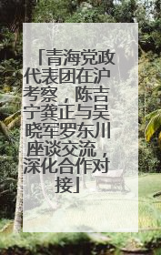 青海党政代表团在沪考察，陈吉宁龚正与吴晓军罗东川座谈交流，深化合作对接