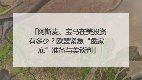 阿斯麦、宝马在美投资有多少？欧盟紧急“盘家底”准备与美谈判