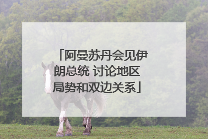 阿曼苏丹会见伊朗总统 讨论地区局势和双边关系