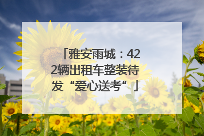 雅安雨城：422辆出租车整装待发“爱心送考”