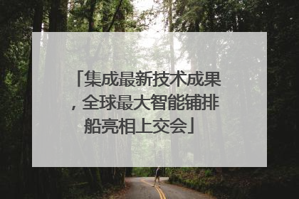 集成最新技术成果，全球最大智能铺排船亮相上交会
