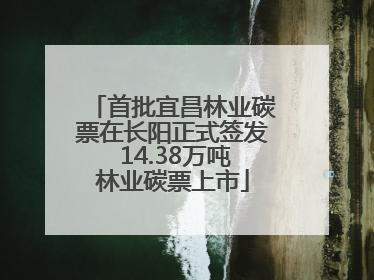 首批宜昌林业碳票在长阳正式签发 14.38万吨林业碳票上市