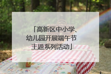 高新区中小学、幼儿园开展端午节主题系列活动