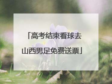 高考结束看球去 山西男足免费送票