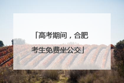 高考期间，合肥考生免费坐公交