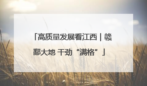 高质量发展看江西｜赣鄱大地 干劲“满格”