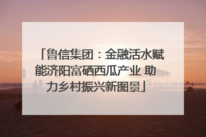 鲁信集团：金融活水赋能济阳富硒西瓜产业 助力乡村振兴新图景