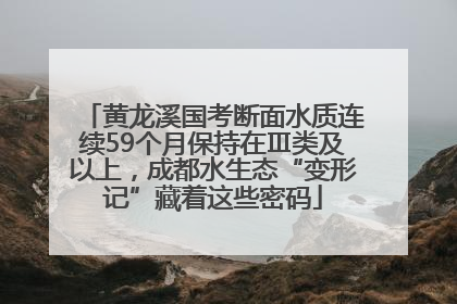 黄龙溪国考断面水质连续59个月保持在Ⅲ类及以上，成都水生态“变形记”藏着这些密码