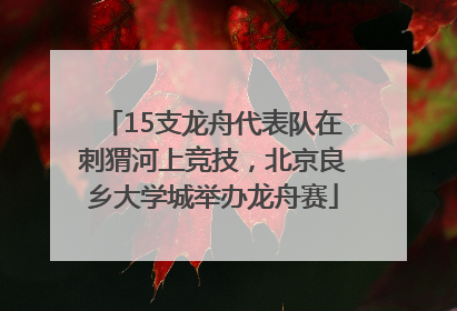 15支龙舟代表队在刺猬河上竞技，北京良乡大学城举办龙舟赛