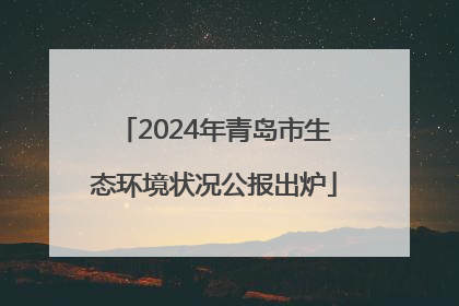 2024年青岛市生态环境状况公报出炉