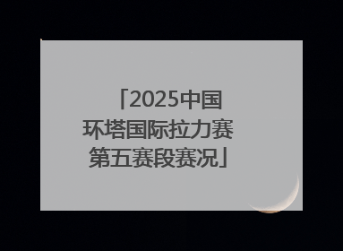2025中国环塔国际拉力赛第五赛段赛况