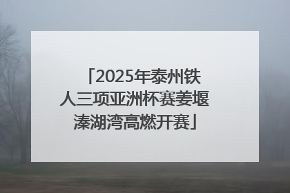 2025年泰州铁人三项亚洲杯赛姜堰溱湖湾高燃开赛