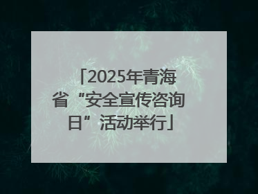 2025年青海省“安全宣传咨询日”活动举行