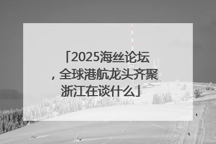 2025海丝论坛，全球港航龙头齐聚浙江在谈什么