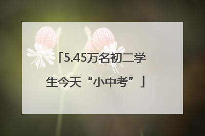 5.45万名初二学生今天“小中考”